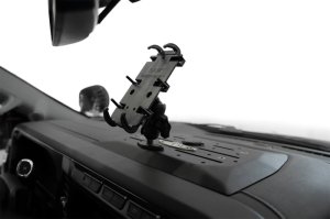 Ford Super Duty F250 Dash Mount - Addictive Desert Designs - Digital Device, Two-Stage Powder Coat Finish - Hammer Black - `23-`27 Ford Super Duty F250 Dash Mount - Addictive Desert Designs - Digital Device, Two-Stage Powder Coat Finish - Hammer Black - `23-`27